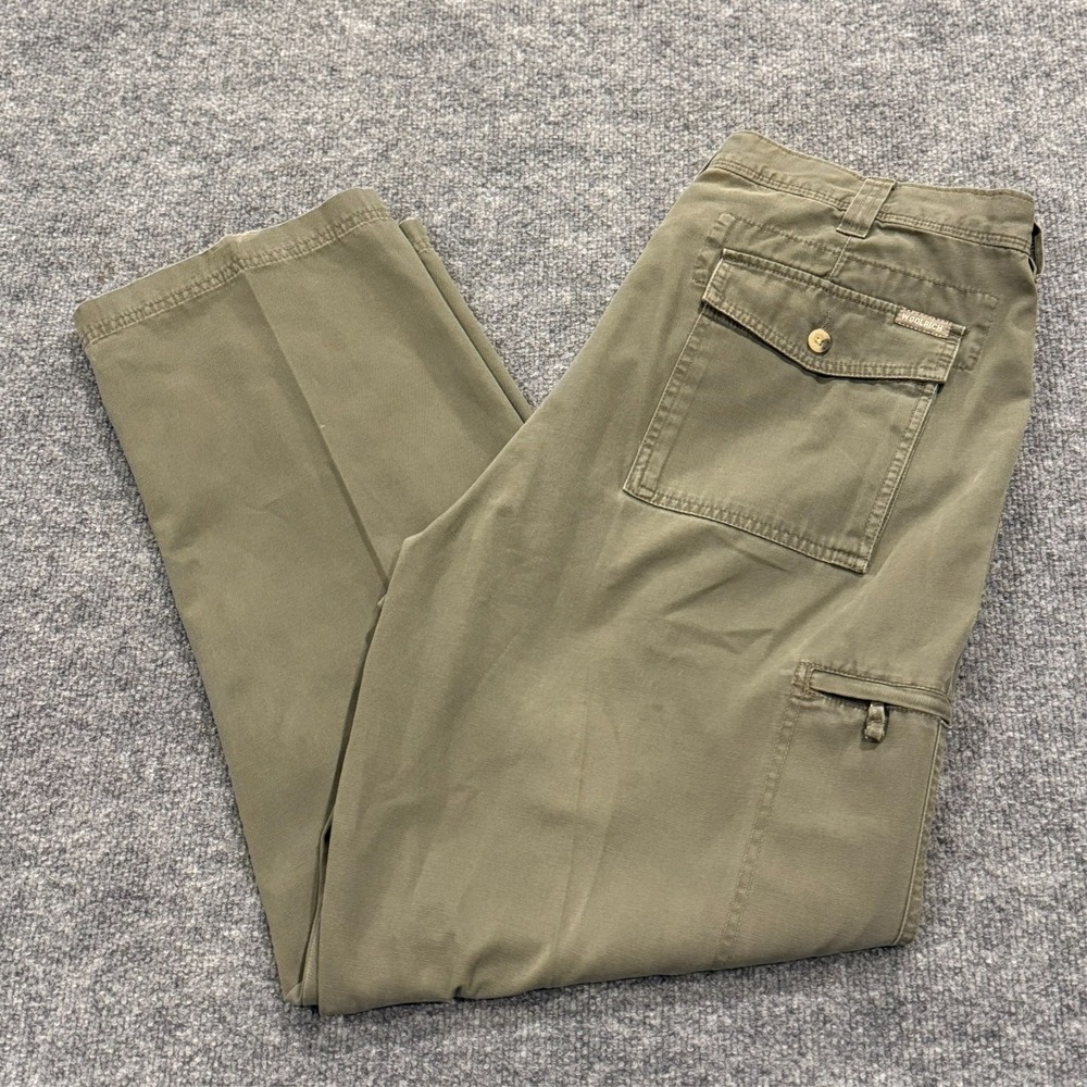 Woolrich Mens Cargo Pants Dark Shale 38x32 100% Cotton Canvas Utility Outdoor